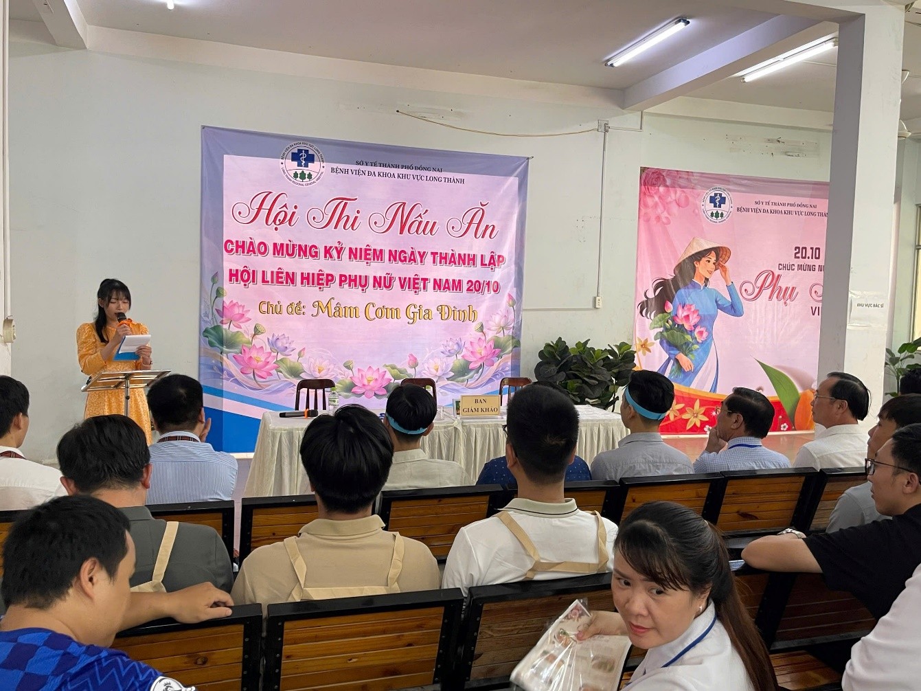 Toàn cảnh Hội thi nấu ăn năm 2026 tại Bệnh viện Đa khoa khu vực Long Thành